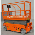 mobile electric engine scissor lift for outdoor operation